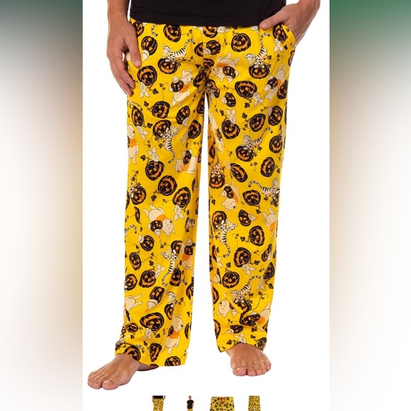 Disney Men's Winnie The Pooh and Friends Jack-O-Lantern Pajama Pants 2X New - Picture 2 of 5